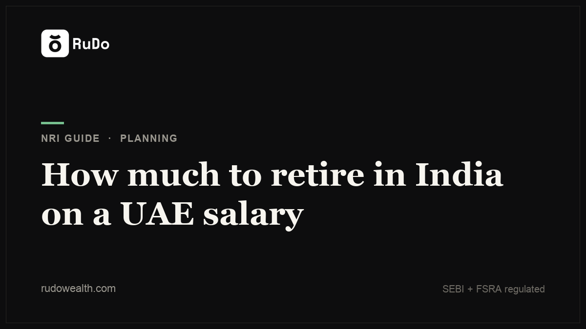 How Much Corpus to Retire in India on a UAE Salary